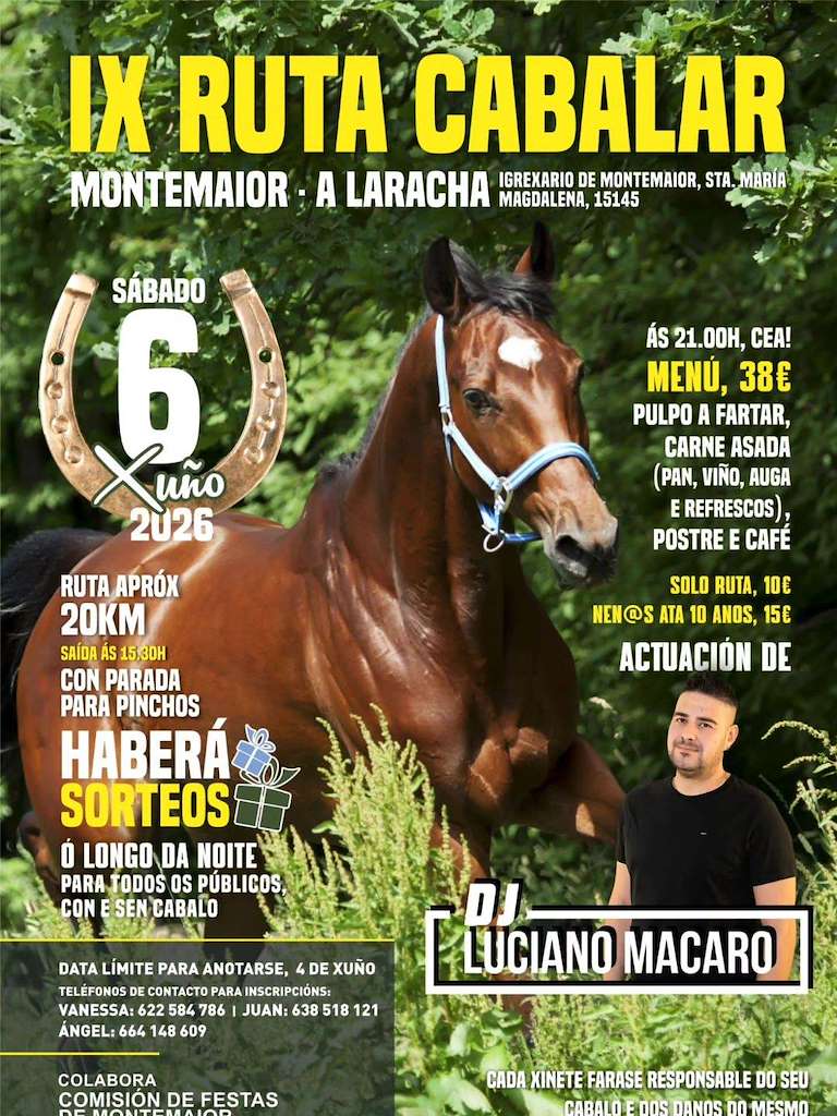 IX Ruta Cabalar - III Festa de Montemaior (2026) en A Laracha