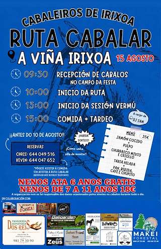 Fechas, información, programa, cartel, imágenes, mapa y ubicación de Ruta Cabalar (2026) en Irixoa