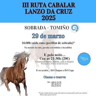 Fechas, información, programa, cartel, imágenes, mapa y ubicación de III Ruta Cabalar Lanzo da Cruz  en  Tomiño