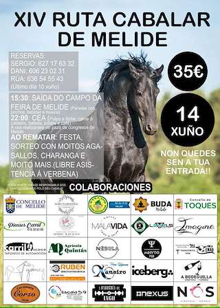 Fechas, información, programa, cartel, imágenes, mapa y ubicación de XIV Ruta Cabalar  en  Melide