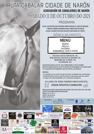 Fechas, información, programa, cartel, imágenes, mapa y ubicación de I Ruta Cabalar (2025)  en  Narón