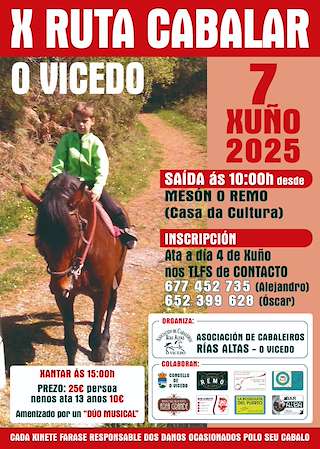 Fechas, información, programa, cartel, imágenes, mapa y ubicación de X Ruta Cabalar  en  O Vicedo