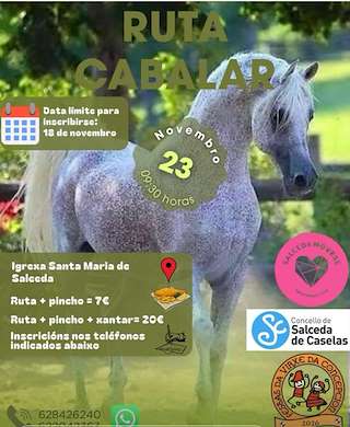 Fechas, información, programa, cartel, imágenes, mapa y ubicación de Ruta Cabalar  (2025)  en  Salceda de Caselas