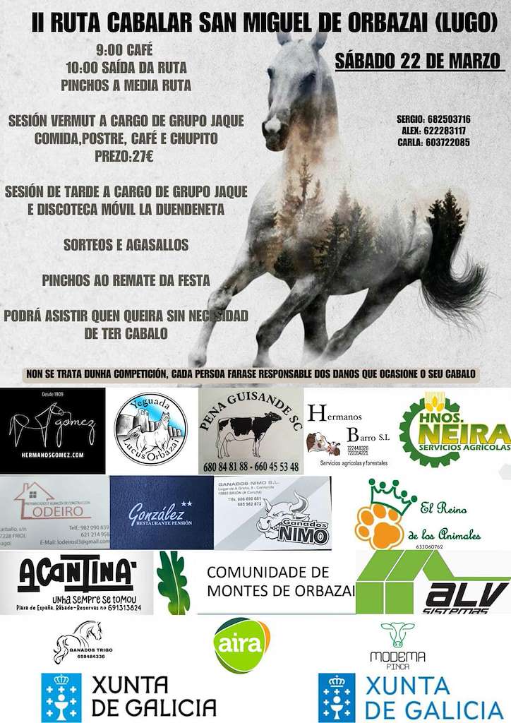 II Ruta Cabalar San Miguel de Orzbazai en Lugo