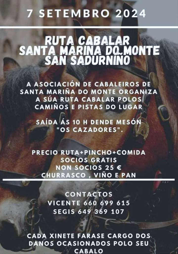 Ruta Cabalar Santa Mariña do Monte en San Sadurniño