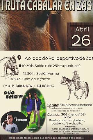 Fechas, información, programa, cartel, imágenes, mapa y ubicación de I Ruta Cabalar  en  Zas