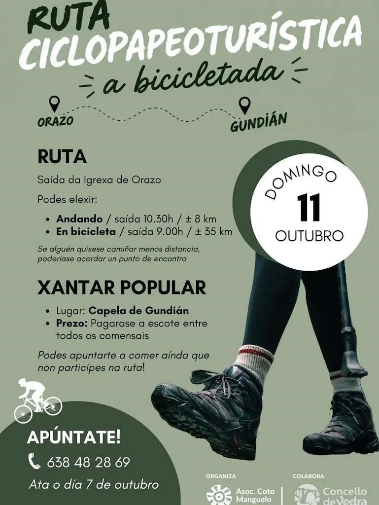 Ruta Ciclopapeoturística - A Bicicletada (2026) en Vedra