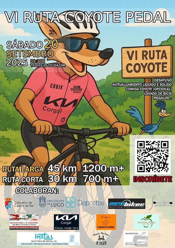 VI Ruta Coyote Pedal (2025) en Castro de Rei