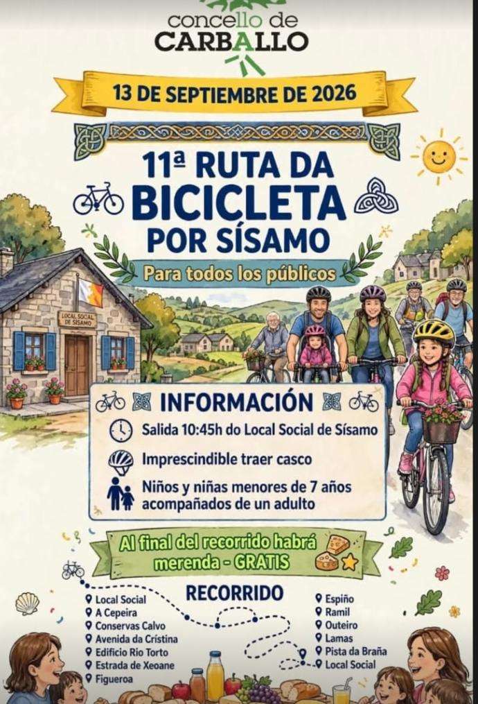 XI Ruta da Bicicleta por Sísamo  (2026) en Carballo