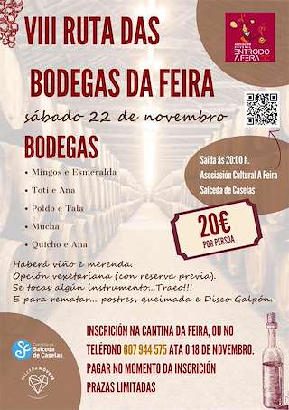 Fechas, información, programa, cartel, imágenes, mapa y ubicación de VIII Ruta das Bodegas da Feira (2025) en Salceda de Caselas