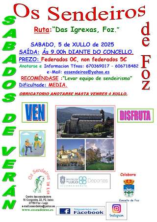 Fechas, información, programa, cartel, imágenes, mapa y ubicación de Ruta das Igrexas  en  Foz