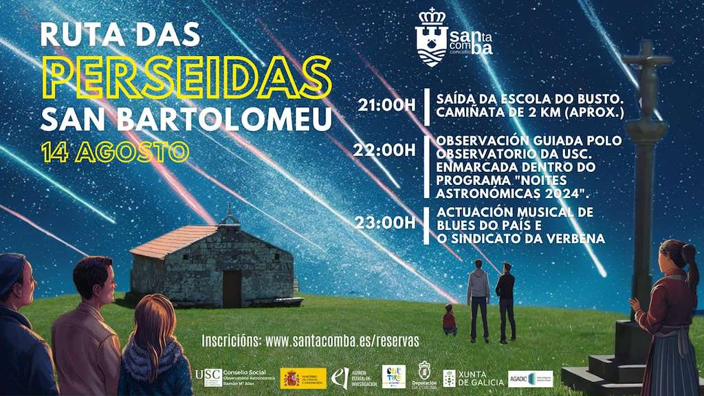 Ruta das Perseidas de San Bartolomeu en Santa Comba