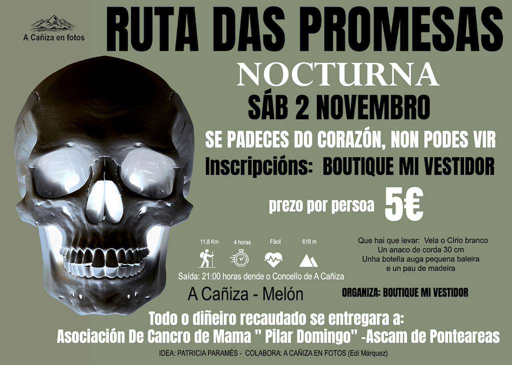 Ruta das Promesas Nocturna en A Caniza