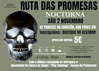 Fechas, información, programa, cartel, imágenes, mapa y ubicación de Ruta das Promesas Nocturna  en  A Caniza