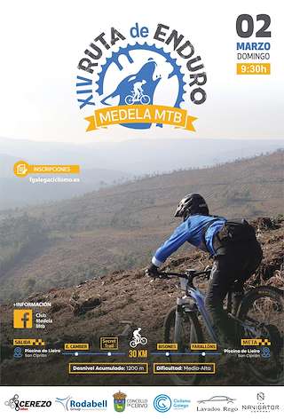 Fechas, información, programa, cartel, imágenes, mapa y ubicación de XIV Ruta de Enduro Medela MTB  en  Cervo