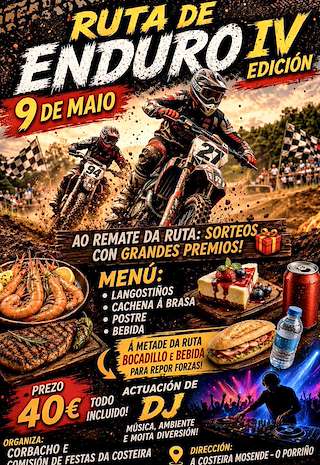 Fechas, información, programa, cartel, imágenes, mapa y ubicación de IV Ruta de Enduro (2026)  en  O Porriño