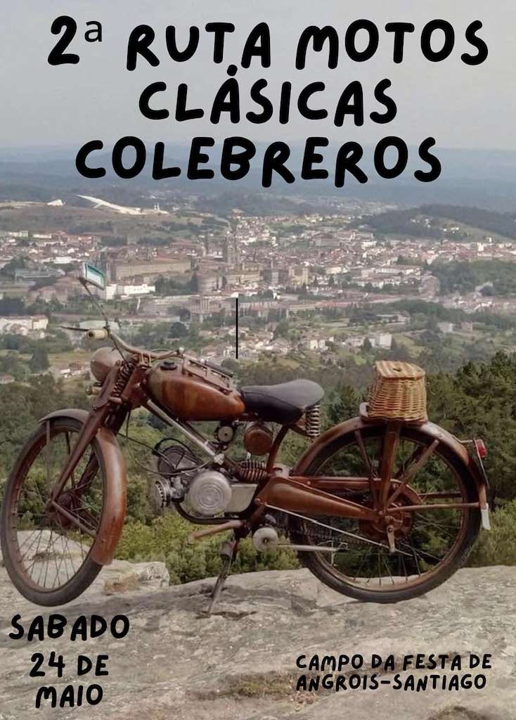II Ruta de Motos Clásicas Colebreros (2025) en Santiago de Compostela