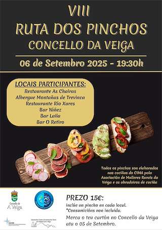 Fechas, información, programa, cartel, imágenes, mapa y ubicación de VIII Ruta de Pinchos  en  A Veiga