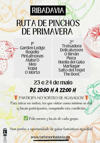 Fechas, información, programa, cartel, imágenes, mapa y ubicación de Ruta de Pinchos de Primavera   en  Ribadavia