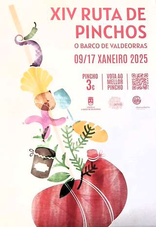 Fechas, información, programa, cartel, imágenes, mapa y ubicación de XIV Ruta de Pinchos en O Barco de Valdeorras