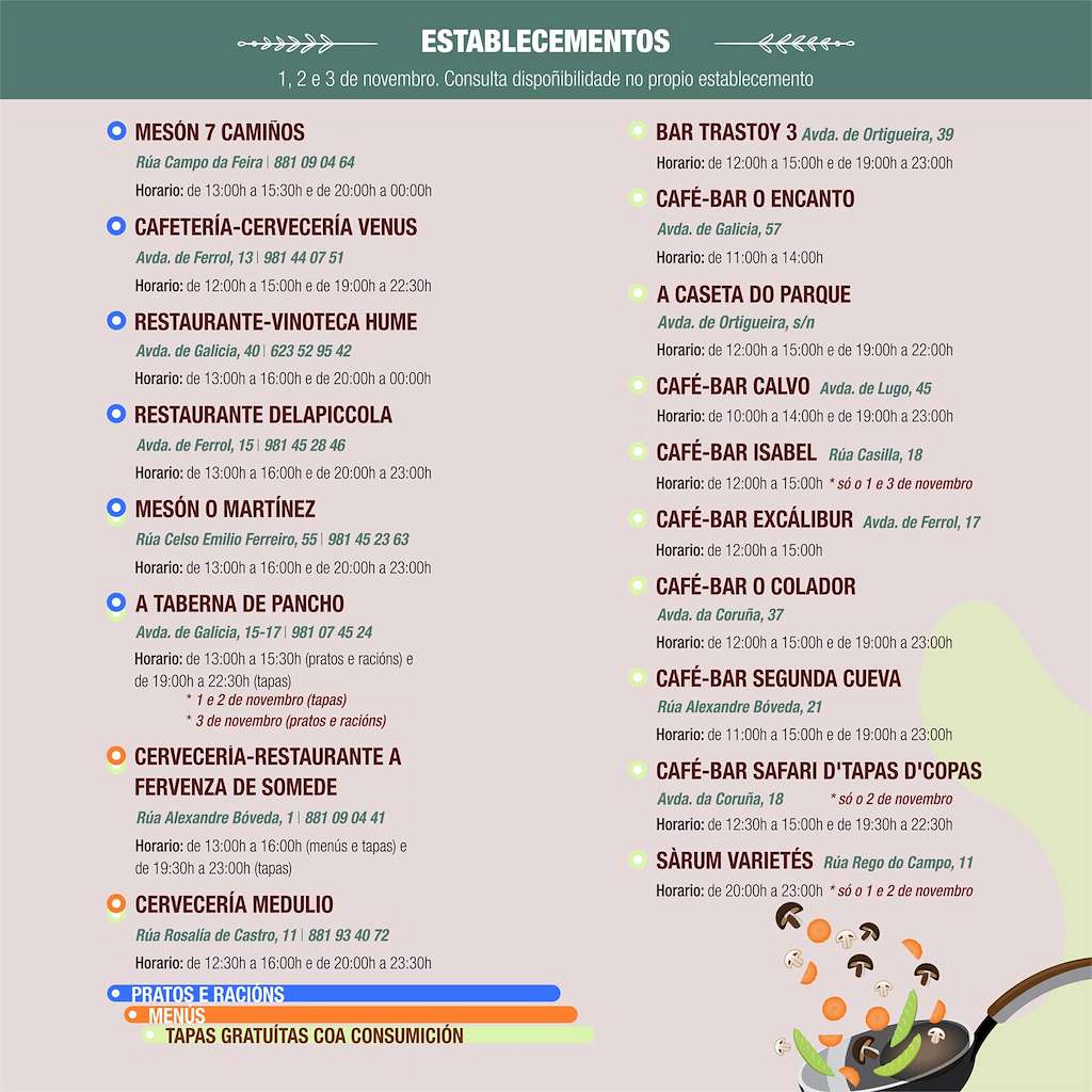 Ruta de Sabores por 18 Cociñas en As Pontes de García Rodríguez