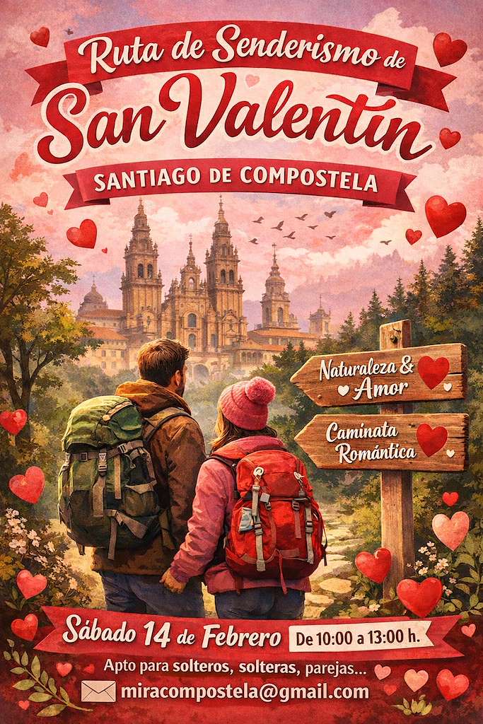 Ruta de San Valentín en Santiago de Compostela