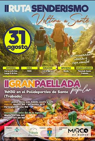 Fechas, información, programa, cartel, imágenes, mapa y ubicación de Ruta de Senderismo Voltiña a Sante  en  Trabada