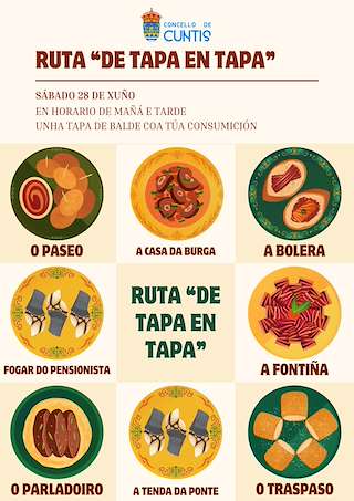 Fechas, información, programa, cartel, imágenes, mapa y ubicación de Ruta de Tapa en Tapa  en  Cuntis