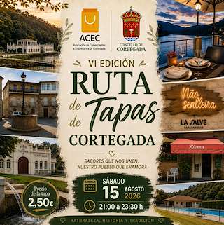 Fechas, información, programa, cartel, imágenes, mapa y ubicación de VI Ruta de Tapas  (2026) en Cortegada