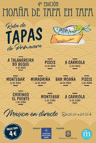 Fechas, información, programa, cartel, imágenes, mapa y ubicación de Ruta de Tapas de Primavera  en  Moaña