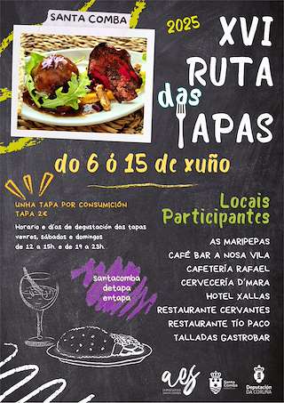 Fechas, información, programa, cartel, imágenes, mapa y ubicación de XVI Ruta de Tapas  en  Santa Comba