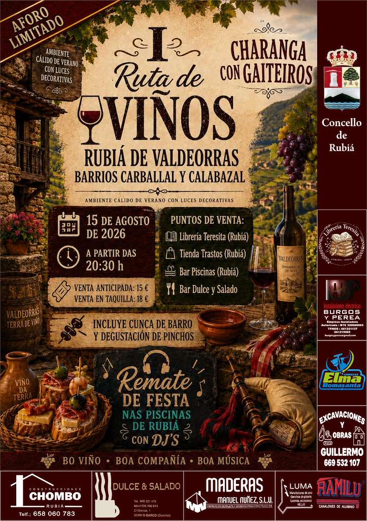 I Ruta de Viños (2026) en Rubiá