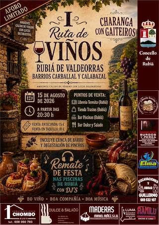 Fechas, información, programa, cartel, imágenes, mapa y ubicación de I Ruta de Viños (2026)  en  Rubiá