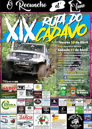 Fechas, información, programa, cartel, imágenes, mapa y ubicación de XIX Ruta do Cádavo  en  Baleira