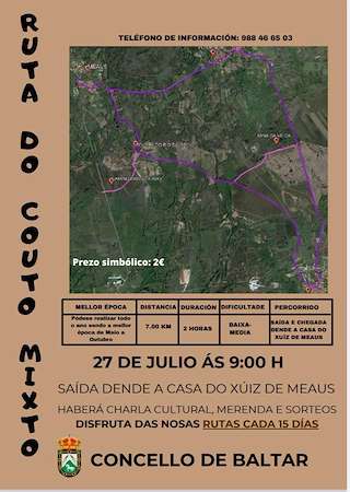 Fechas, información, programa, cartel, imágenes, mapa y ubicación de Ruta do Couto Mixto  en  Baltar
