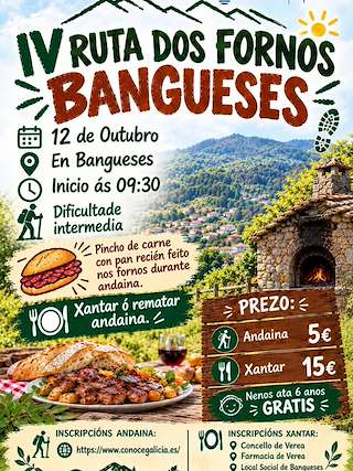 Fechas, información, programa, cartel, imágenes, mapa y ubicación de IV Ruta dos Fornos de Bangueses (2026)  en  Verea