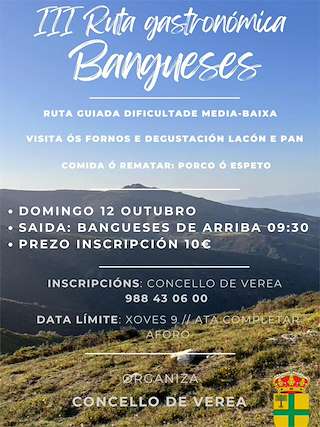 Fechas, información, programa, cartel, imágenes, mapa y ubicación de III Ruta Gastronómica Picoña - Bangueses  en  Verea