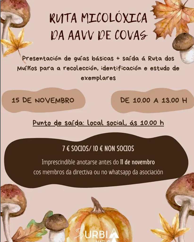 Ruta Micolóxica da Aavv de Covas en O Pereiro de Aguiar