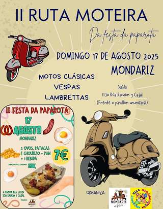 Fechas, información, programa, cartel, imágenes, mapa y ubicación de II Ruta Motera - II Festa da Paparota  en  Mondariz