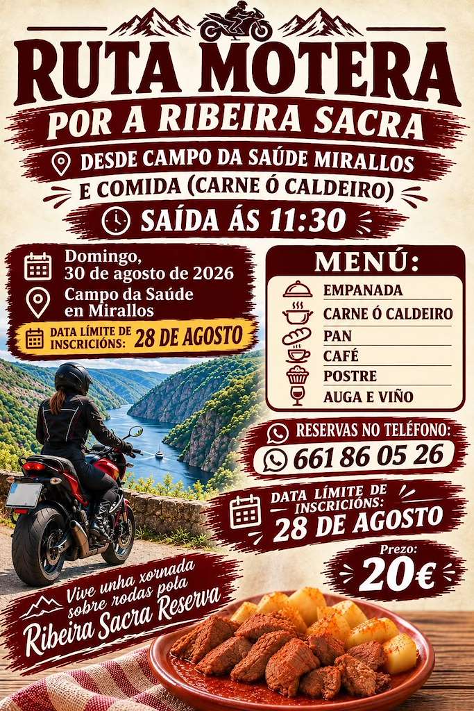 Ruta Motera por A Ribeira Sacra (2026) en A Peroxa