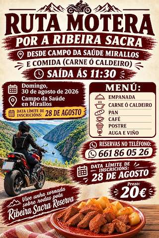Fechas, información, programa, cartel, imágenes, mapa y ubicación de Ruta Motera por A Ribeira Sacra (2026)  en  A Peroxa