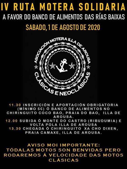 IV Ruta Motera Solidaria  en Illa de Arousa