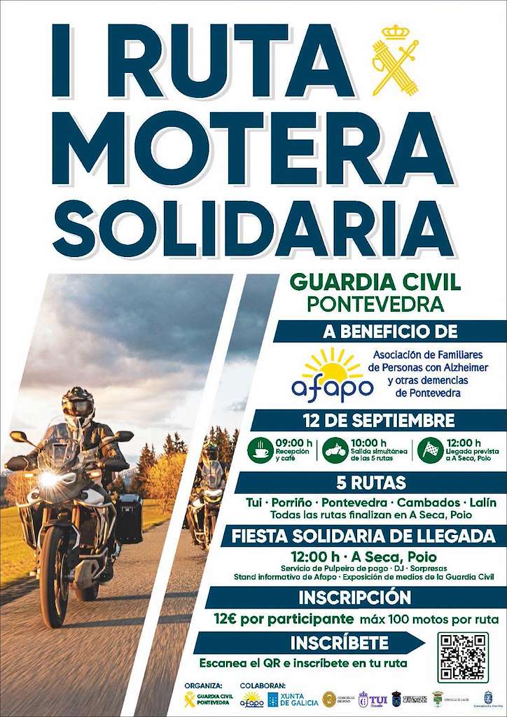 I Ruta Motera Solidaria (2026) en Pontevedra