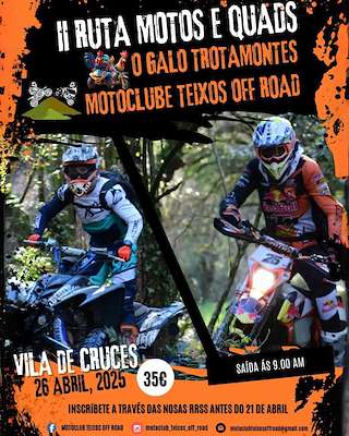 Fechas, información, programa, cartel, imágenes, mapa y ubicación de II Ruta Motos e Quads   en  Vila de Cruces