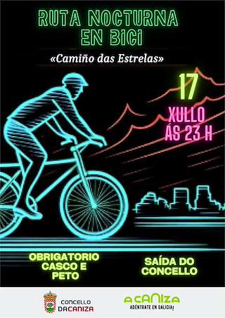 Fechas, información, programa, cartel, imágenes, mapa y ubicación de Ruta Nocturna en Bici (2026)  en  A Caniza