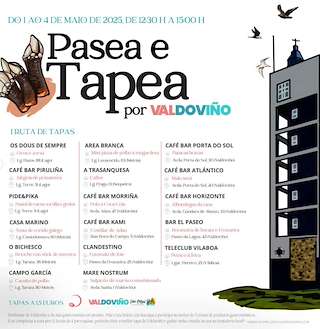 Fechas, información, programa, cartel, imágenes, mapa y ubicación de I Ruta Pasea e Tapea  en  Valdoviño
