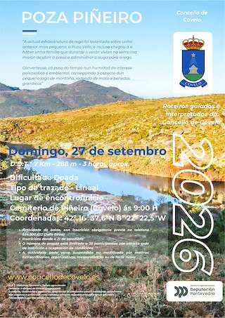 Fechas, información, programa, cartel, imágenes, mapa y ubicación de Ruta Poza Piñeiro  (2026) en Covelo
