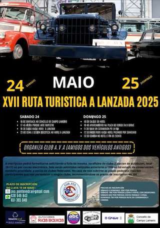 Fechas, información, programa, cartel, imágenes, mapa y ubicación de XVII Ruta Turística A Lanzada  en  Campo Lameiro