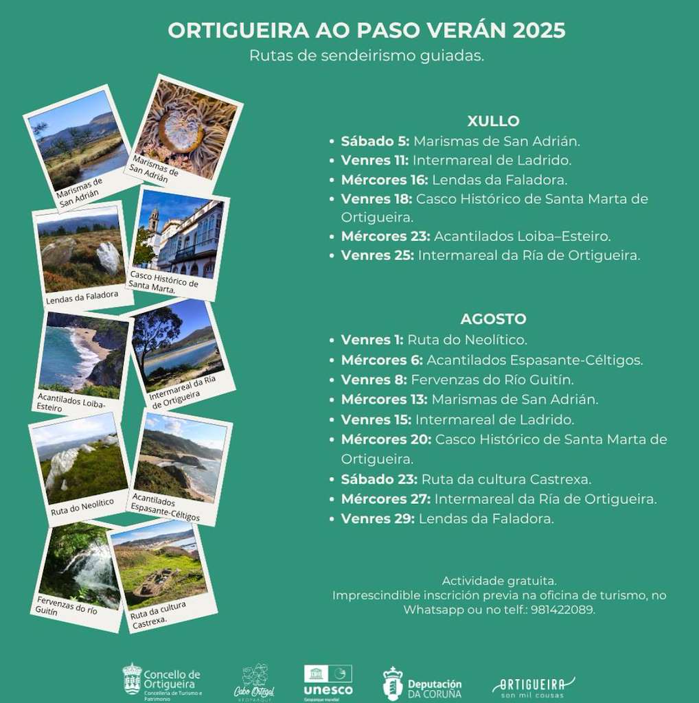 Rutas de Senderismo Guiadas (2025) en Ortigueira