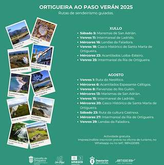 Fechas, información, programa, cartel, imágenes, mapa y ubicación de Rutas de Senderismo Guiadas  en  Ortigueira